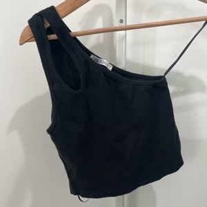 ZARA black asymmetrical tank top